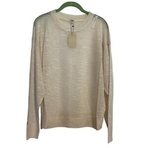 UNIQ Women's Cream Sheer Long Sleeve Sweater Style SW-70617 Size S/M NWT